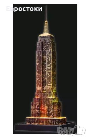 3D пъзел Building Empire State Building Light Up - 216 части, снимка 5 - Пъзели - 45343850