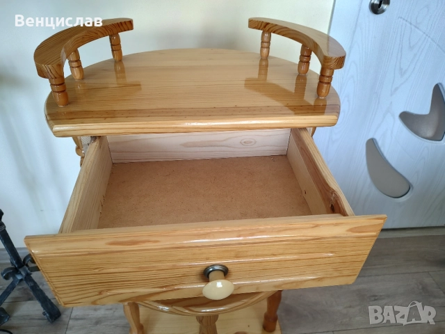 Нощно шкафче от чисто дърво /цветарник/, снимка 5 - Шкафове - 52925896