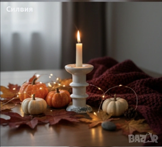 Порцеланов свещник , снимка 2 - Декорация за дома - 53036352