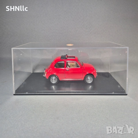 Модел на автомобил Fiat 500 F 1965 Leo Models 1/24, снимка 3 - Антикварни и старинни предмети - 54269214