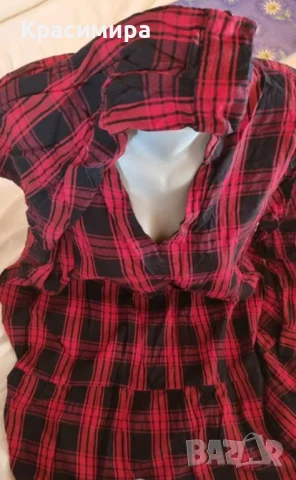 Дамска туника/рокля в червено и черно , снимка 4 - Рокли - 51205892