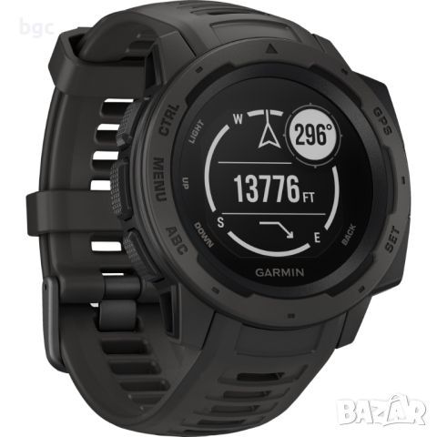 НОВ Смарт часовник Garmin Instinct, 45 mm, Silicone strap, Black, - 24 месеца гаранция, снимка 4 - Смарт часовници - 46602335