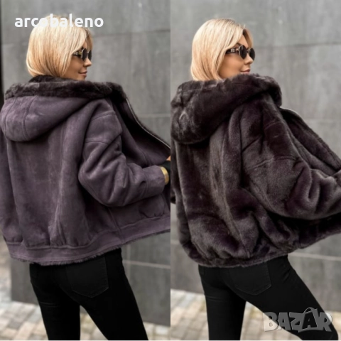 Дамско двустранно яке EADIRA, 2цвята , снимка 3 - Якета - 52012939