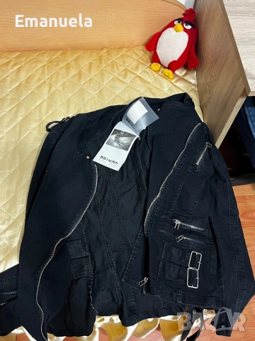 Черно яке с ципове и катарами | Ново | Alt/rock стил, снимка 2 - Якета - 54059560