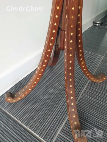 Стара индийска дървена тоалетка-кутия с огледало/инкрустации от слонова кост/113см, снимка 10 - Антикварни и старинни предмети - 51431921