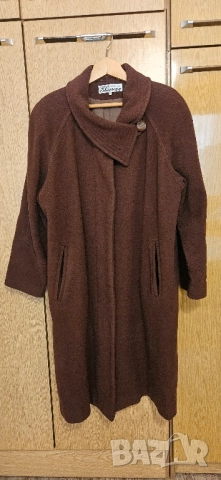 Кафяво дълго палто, XL, снимка 3 - Палта, манта - 51786666