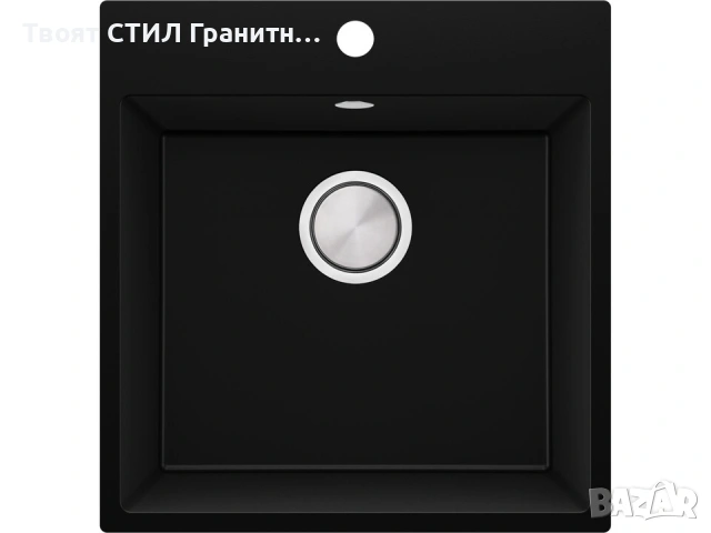 ГРАНИТНА МИВКА РИГА XL 45 – ТОП МОДЕЛ 💣 ЧЕРНА / ЗА ШКАФ 45 / НАЛИЧНА, снимка 9 - Мивки - 54066831