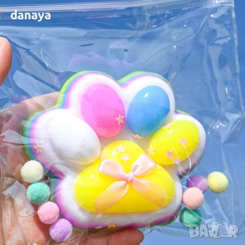 6269 Антистрес играчка за стискане Голяма лапичка скуиши, 12 см