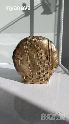 Бронзова, масивна скулптурна ваза (11 см) от немската марката Formano , ръчно изработена. , снимка 5 - Статуетки - 53823865