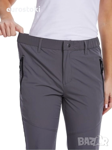 WORK IDEA Дамски летни панталони за планински преходи, еластични и водоустойчиви, ултралеки панталон, снимка 3 - Панталони - 52516308