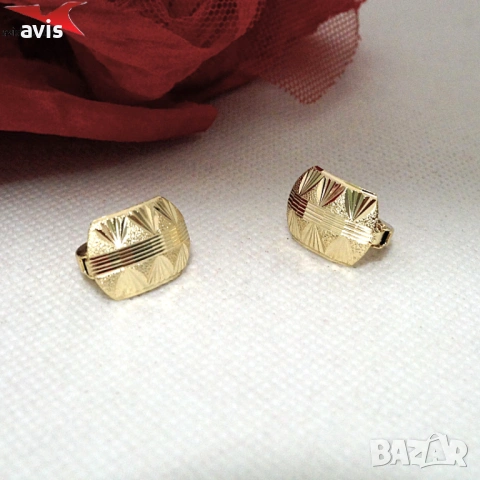 Обеци с 14К златно покритие 2141883