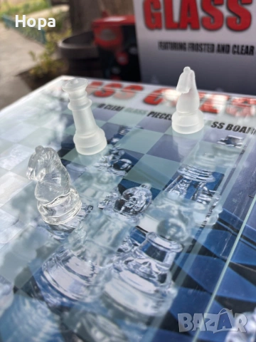 Стъклен шах , снимка 3 - Шах и табла - 53844273
