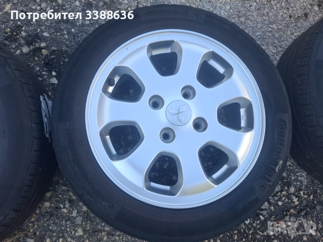 4 бр. Оригинални алуминиеви джанти 15инча за Митсубиши Колт, Лансер 2007до2012г., снимка 4 - Гуми и джанти - 51824141