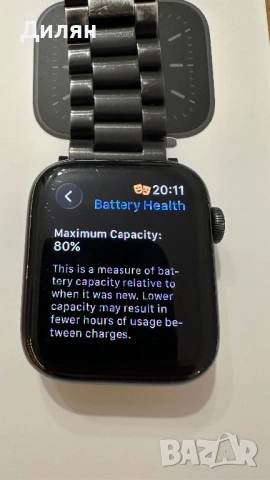 Apple Watch Series 6, 44mm, черен цвят., снимка 2 - Смарт часовници - 54128144