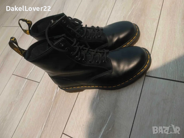 Dr. Martens 1460 Black Smooth | EU 43 | Носени 2 пъти!!, снимка 3 - Мъжки боти - 54245688