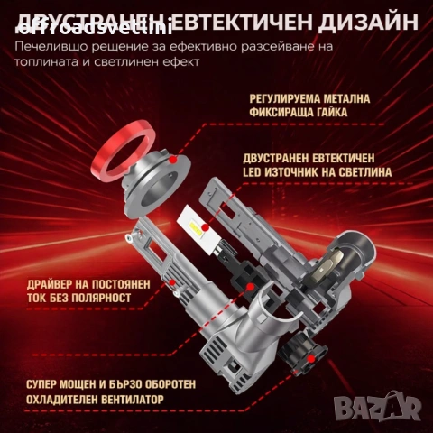 2026 LED диодни крушки H4 240W 12V/24V 350% светлина MINI, снимка 2 - Аксесоари и консумативи - 53187916