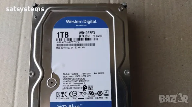 Хард диск Western Digital Caviar Blue WDC WD10EZEX PC HA500 1TB SATA 6.0Gb/s , снимка 2 - Твърди дискове - 47835110