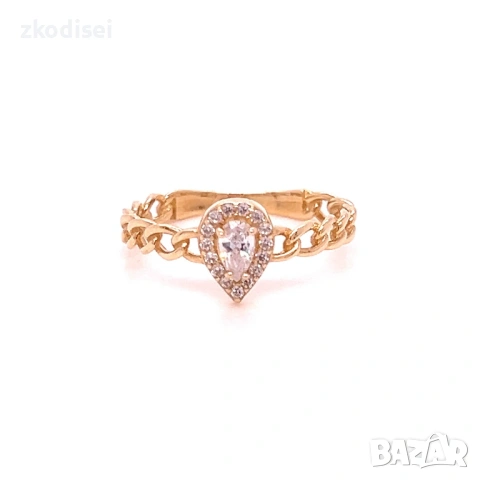 Златен дамски пръстен 1,78гр. размер:56 14кр. проба:585 модел:37715-5