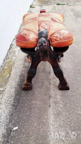 Винтидж табуретка-камилско седло, снимка 8 - Дивани и мека мебел - 53721644