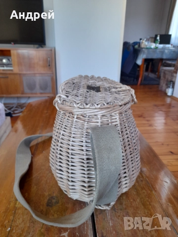 Старо плетено рибарско кошче, снимка 2 - Такъми - 51945587