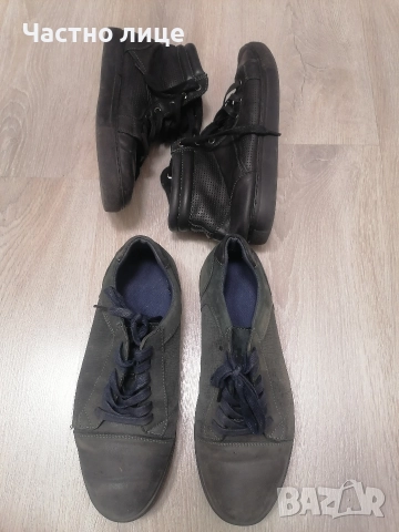 43н.Естествена кожа мъжки обувки, стелка 28 см. 