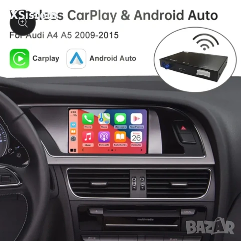 Безжичен CarPlay и Android Auto интерфейс за Audi A4 A5 Q5 (2009-2015)