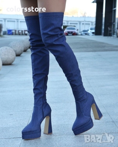 Чизми на ток - деним - YSV2 