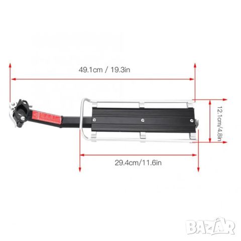 Багажник за багаж на велосипед Заден багажник за велосипед, снимка 9 - Велосипеди - 45838668