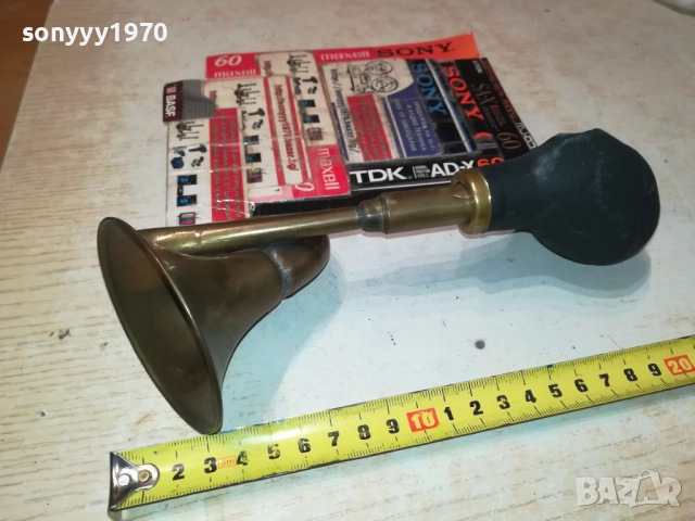 ТРЪБА-МЕД/МЕСИНГ ВНОС SWISS 2209251739, снимка 2 - Антикварни и старинни предмети - 51798710