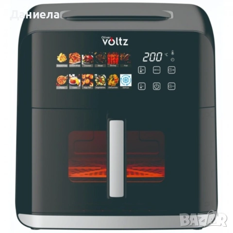 Еърфрайър Oliver Voltz OV51980CF, 1800W, 8 литра, Двоен нагревател, 12 Програми, LED дисплей, снимка 8 - Фритюрници - 54055663