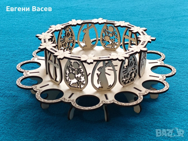 Великденски панер, поднос, поставка за яйца и козунак Великден, снимка 4 - Декорация за дома - 53717990