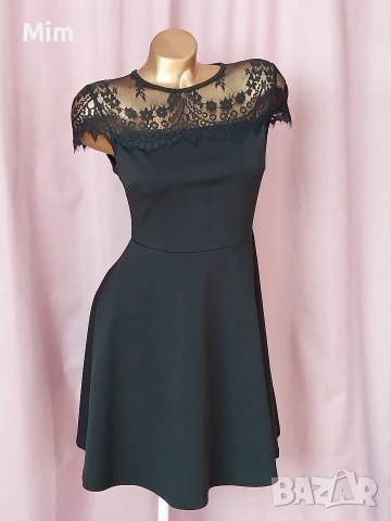 S Черна, бяла рокля и бяло сако, снимка 2 - Рокли - 53853600