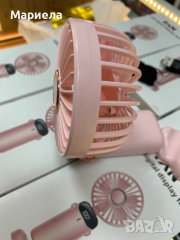 Вентилатор, 5 скорости, LED, Преносим, Type-C зареждане, с кабел за зареждане, снимка 10 - Други стоки за дома - 54076779