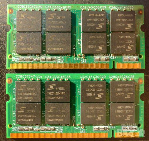 DDR - 2x1gb DDR-1 PC2700 333Mhz 200Pin Laptop RAM, снимка 2 - RAM памет - 46264182