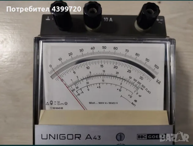 Унигор А43 Unigor A43 100 kOhm/Volt, снимка 3 - Друга електроника - 50259027