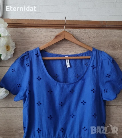 Лятна синя рокля С/М, снимка 3 - Рокли - 51197171