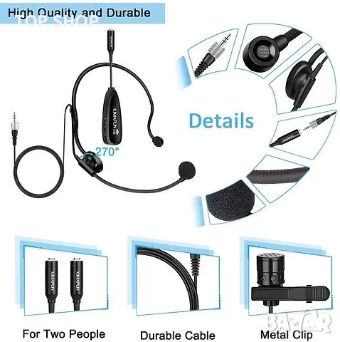 KM-G102-5 Безжична микрофонна система, снимка 2 - Слушалки за компютър - 48771387
