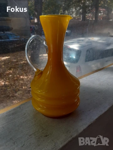 Невероятна жълта кана гарафа декантер, снимка 7 - Антикварни и старинни предмети - 51169391