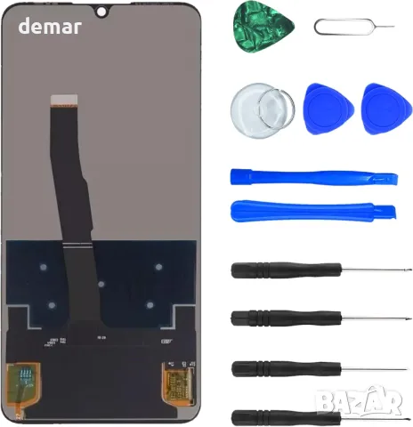 NB+ Display Digitizer Резервен LCD сензорен екран за Huawei P30, черен, снимка 7 - Резервни части за телефони - 47433783