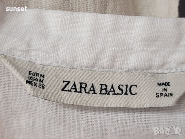 ЛЕНЕНА Бяла риза ZARA- M размер, снимка 11 - Ризи - 46430718
