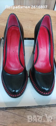 Дамски обувки черни 37, снимка 1 - Дамски обувки на ток - 45171519