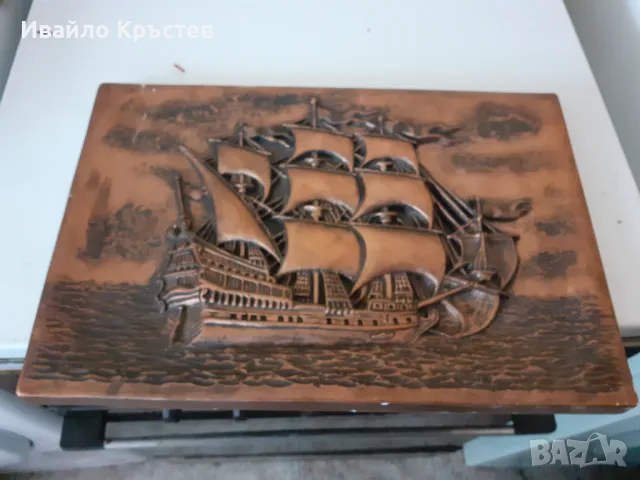 Продавам керамична картина кораб , снимка 4 - Картини - 49662568