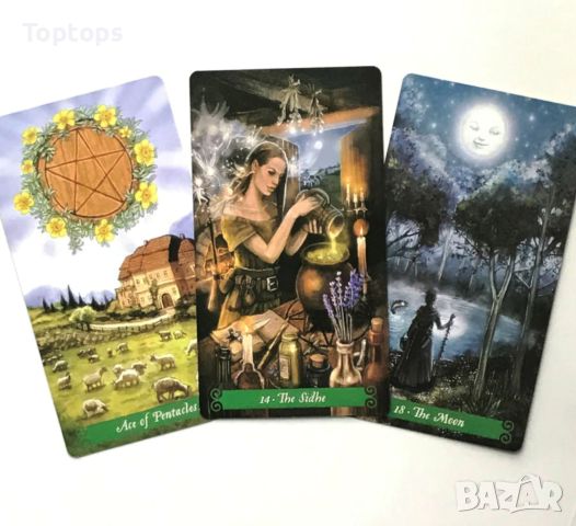 Таро: Universal Celtic Tarot & Green Witch Tarot & Modern Spellcasters, снимка 5 - Карти за игра - 33762823