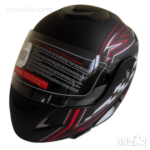 Модуларна Мото каска -355-1, снимка 3 - Аксесоари и консумативи - 54095432