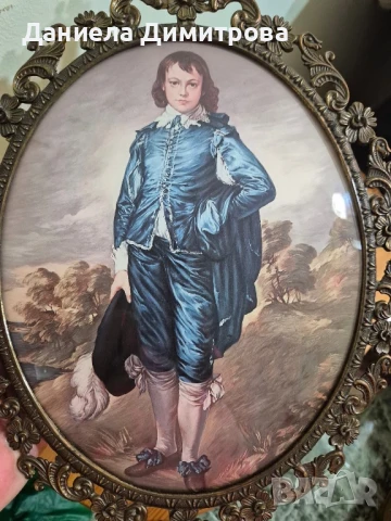 Рамка/картина от бронз/месинг с изображение на момче, снимка 3 - Други ценни предмети - 51020750