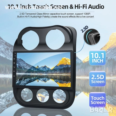 Мултимедия за JEEP COMPASS 2014 - 10.1'' , снимка 2 - Аксесоари и консумативи - 53443944