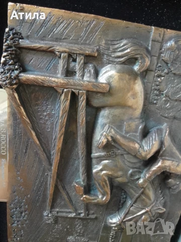 скулптура бронз 26/19 см Италия, снимка 5 - Декорация за дома - 50710823