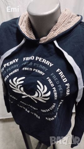 Дамски суичър Fred Perry, Navy/Тъмносин, М, снимка 4 - Суичъри - 46724248