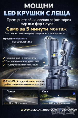 Лед Крушки H4 LED LINE 2 *CANBUS* T10 подарък