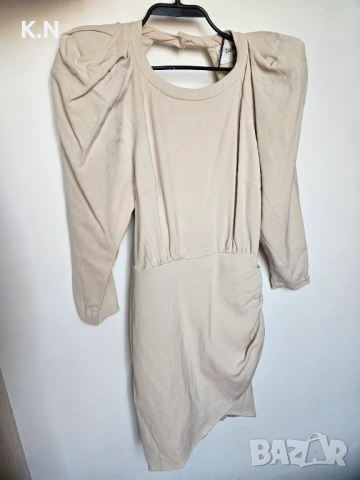 Рокля с гол гръб и 3/4ръкав, С размер 